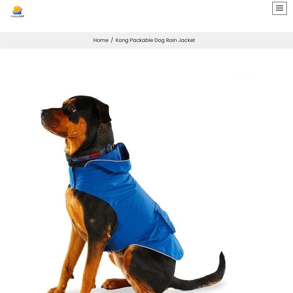 NWT KONG Packable Dog Raincoat